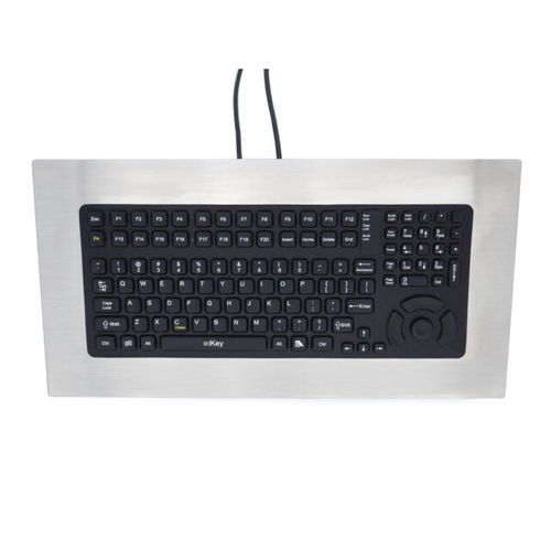 Medizinische Tastatur / mit Ziffernblock - PM-5K-FSR-NI - IKEY - Silikongummi / Edelstahl / USB
