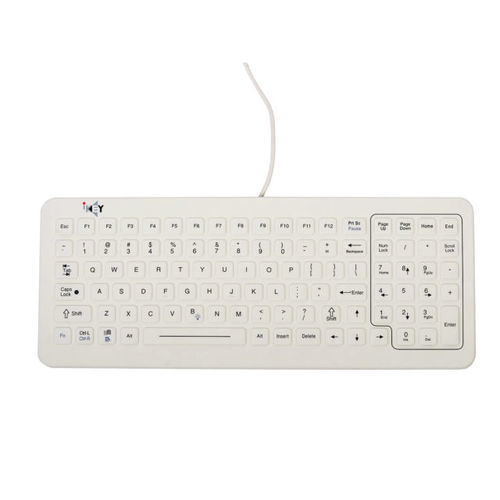 Medizinische Tastatur / mit Ziffernblock - SLK-101-FL - IKEY - Silikon / Silikongummi / mit Hintergrundbeleuchtung