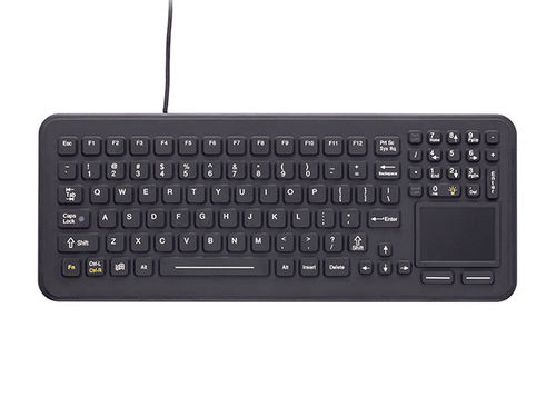 Medizinische Tastatur / Touchpad - SB-97-TP - IKEY - Silikongummi / waschbar / desinfizierbar