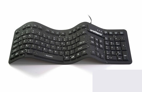 Medizinische Tastatur / Silikon - KBWKFC106-BK - WETKEYS - flexibel / wasserdicht / hermetisch