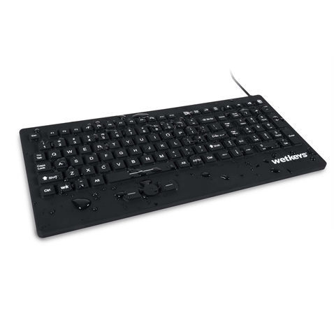 Medizinische Tastatur / mit Ziffernblock - KBWKRC105SPi-BK - WETKEYS - waschbar / USB / wasserdicht