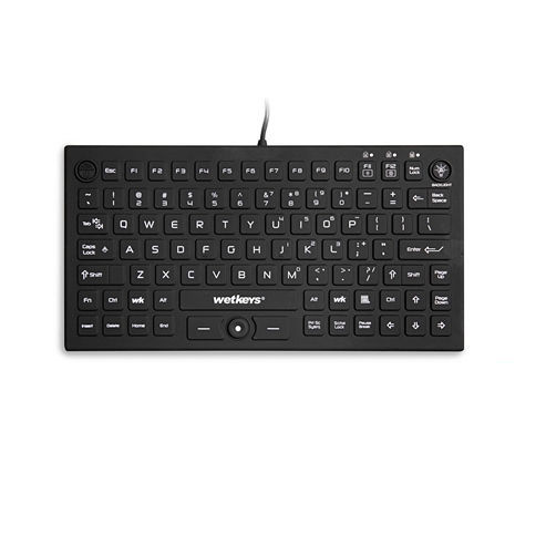 Medizinische Tastatur / mit Ziffernblock - KBWKRC89PB-BK - WETKEYS - Silikon / USB / wasserdicht