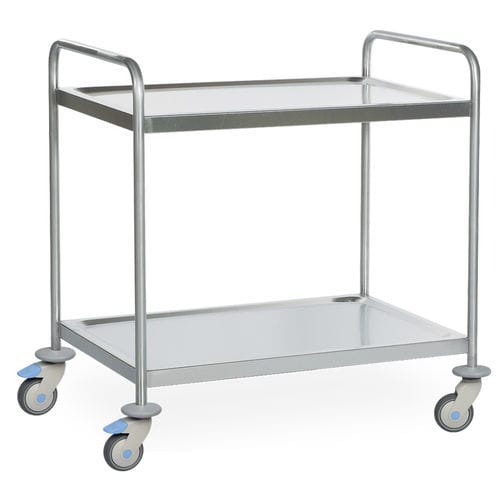 Sterilisationswagen - MTA 2118 - MIXTA - für Transport / Edelstahl / mit 2 Regalbrettern