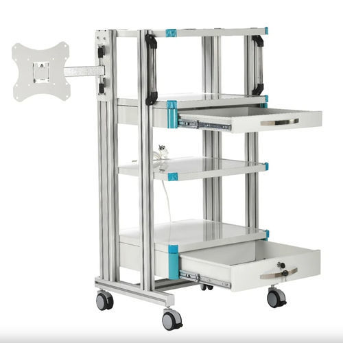 Medizinischer Wagen - MCTB 1030 - MIXTA - für medizinische Geräte / für Transport / 4 Regalbretter