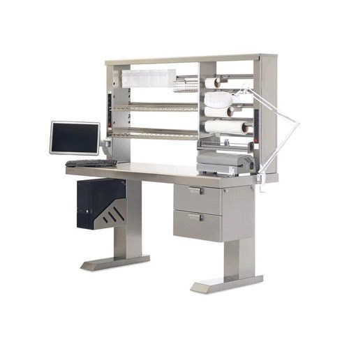 Arbeitsstation für die Sterilisierungsabteilung - MCI 3655 - MIXTA - für Verpackung / mit Schubladen / mit Regal