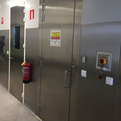 Tür für Krankenhaus - ENR BH - Tané Hermetic - Labor / einflügelig / Edelstahl