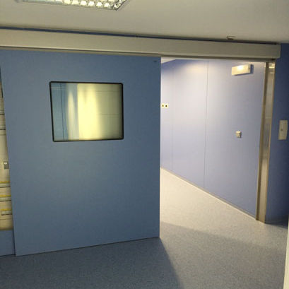 Strahlenschutztür - TSC1 Pb - Tané Hermetic - für Röntgenstation / Schiebe / Edelstahl