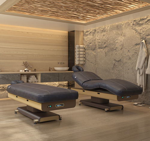Elektrische Massageliege - ThermoSoft-V - Lemi MD - mit Kopfstütze / mit verstellbarer Rückenlehne / mit Beinstütze