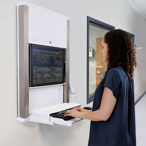 Medizinisch Computer-Arbeitsplatz - CareFit™ Enclosure  - Ergotron - wandmontiert / einbaubar