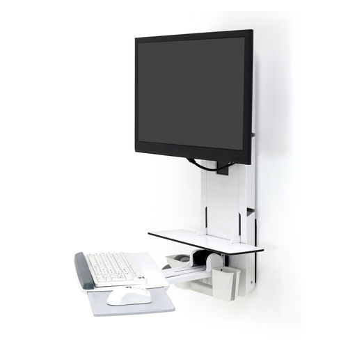 Medizinisch Computer-Arbeitsplatz - StyleView® Sit-Stand - Ergotron - für Veterinärbildgebung / Labor / höhenverstellbar