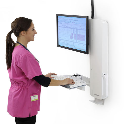 Medizinisch Computer-Arbeitsplatz - StyleView® Sit-Stand  - Ergotron - für medizinische Bildgebung / Labor / höhenverstellbar