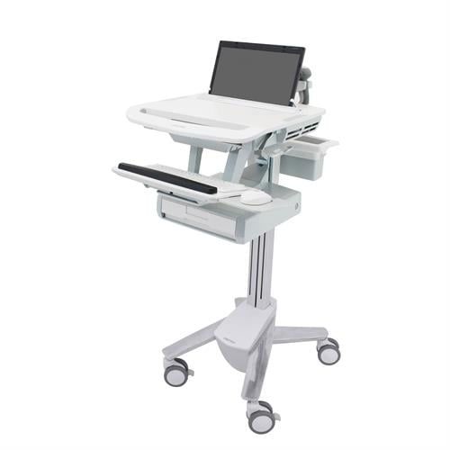 Computerwagen zur Medikamentenausgabe - SV43-11A0-0 - Ergotron - mit Schublade / höhenverstellbar / Akku