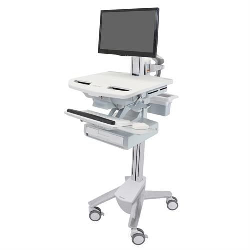 Point-of-Care-Computerwagen - StyleView® - Ergotron - Akku / mit Schublade