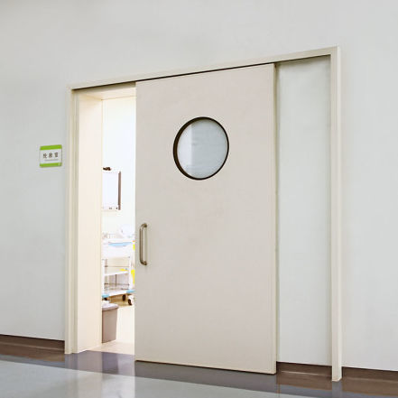 Tür für Krankenhaus - ETDM-M - OWNIC - Schiebe / mit Glasfront / Aluminium