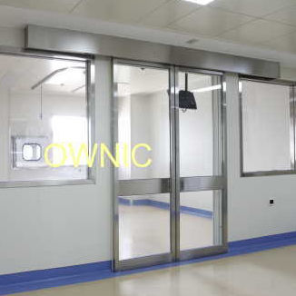 Tür für Krankenhaus - FETDM-3 - OWNIC - Schiebe / Edelstahl / Aluminium