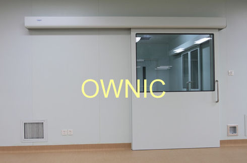 Tür für OP-Bereich - OTDM-1 - OWNIC - Schiebe / Edelstahl / mit Glasfront