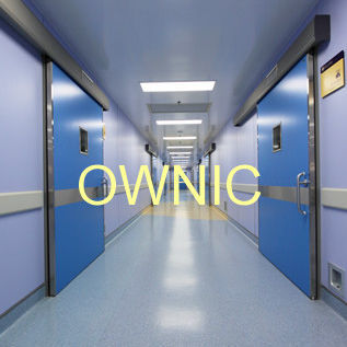 Tür für OP-Bereich - QTDM-1 - OWNIC - Schiebe / Edelstahl / mit Glasfront