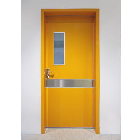 Tür für Krankenhaus - PSM-1-1 - OWNIC - einflügelig / Edelstahl / Aluminium