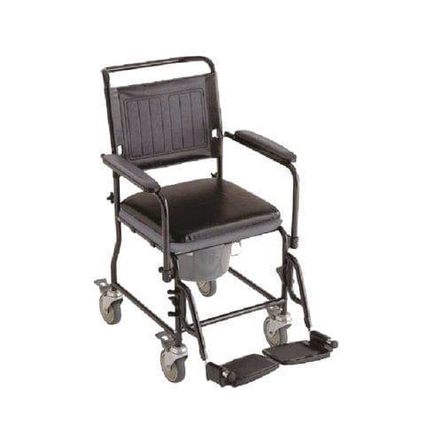 Garderobenstuhl für Personen mit eingeschränkter Mobilität - Cascata - SCEMED - mit Armlehnen / auf Rollen / mit Fußstütze