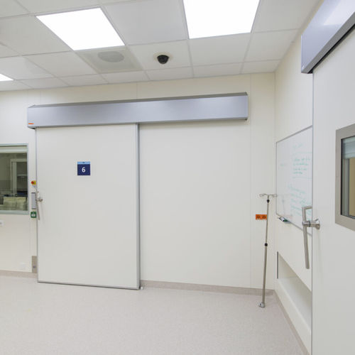 Isolationstür - Medicare Sound - Metaflex Doors Europe - für Krankenhaus / Schiebe / hermetisch dicht