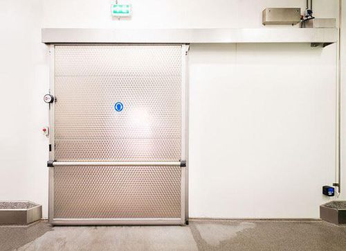 Tür für Gesundheitseinrichtungen - Polaris Chiller - Metaflex Doors Europe - Schiebe / Edelstahl / automatisch