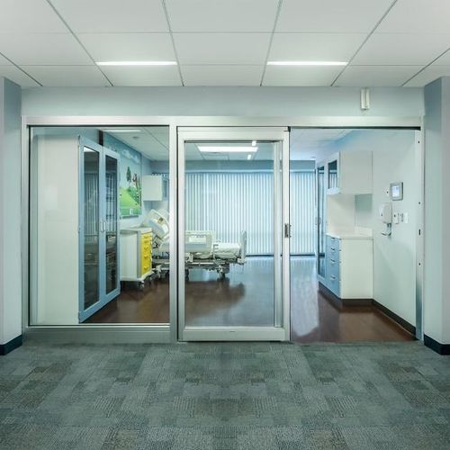 Tür für Krankenhaus - ProCare™ 8300 - Stanley Access Technologies - für Intensivpflege / Schiebe / einflügelig