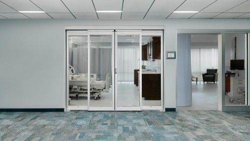 Tür für Intensivpflege - ProCare™ 8300BP - Stanley Access Technologies - für Patientenzimmer / Schiebe / einflügelig