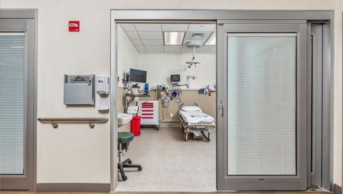 Tür für Krankenhaus - Dura-Care 7500TL - Stanley Access Technologies - für Intensivpflege / Schiebe / schwing