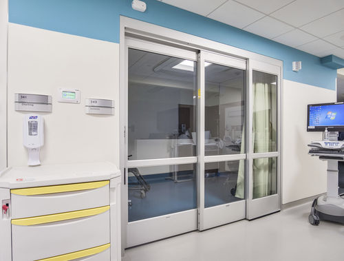 Tür für Krankenhaus - Dura-Care 7500TL-FBO - Stanley Access Technologies - für Intensivpflege / Schiebe / schwing