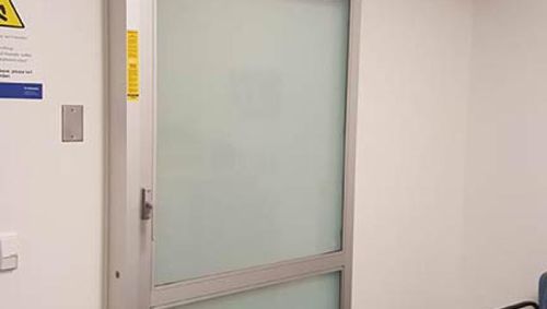 Tür für Krankenhaus - Dura-Care 7200 - Stanley Access Technologies - für Intensivpflege / Schiebe