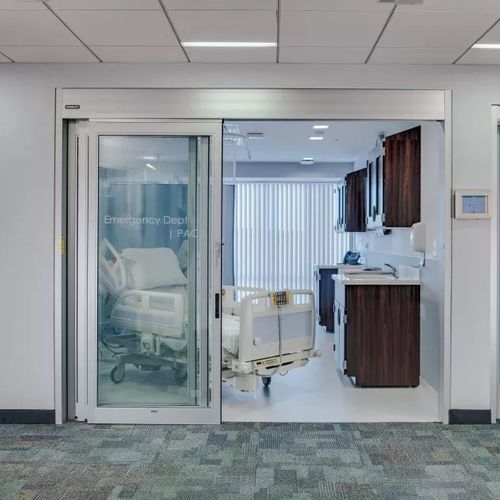 Tür für Krankenhaus - Dura-Care 7500TL - Stanley Access Technologies - für Intensivpflege / Schiebe / schwing
