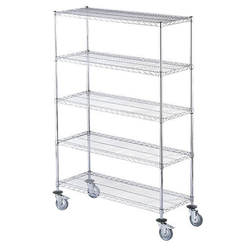 Medikamentenwagen - HYGIRACK - Sclessin Productions - für Transport / Edelstahl / 5 Regalbretter