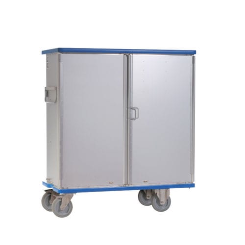 Transfer-Schrank - E2721 - Sclessin Productions - Medikamenten / anodisiertes Aluminium / mit 2 Türen