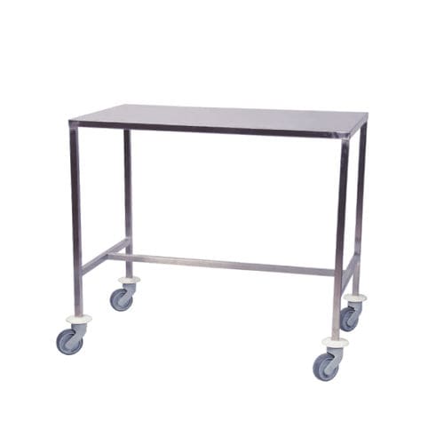 Wagen für OP-Saal - Sclessin Productions - für Instrumente / Edelstahl / 1 Regalbrett