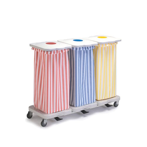 Transport-Sackhalterwagen - HYGISTAR - Sclessin Productions - mit Tür / 3 Säcke / Aluminium