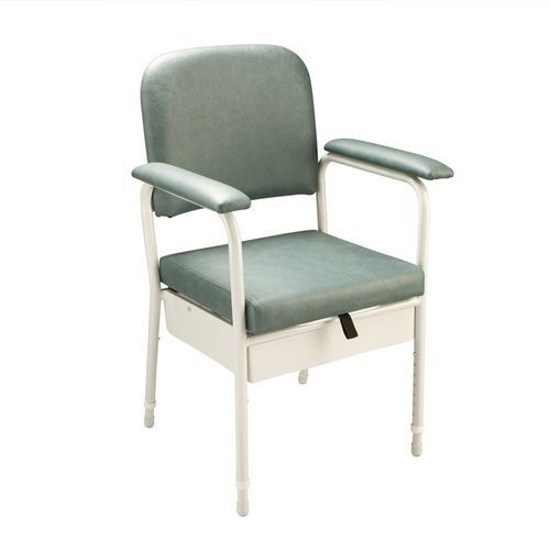 Garderobenstuhl für Personen mit eingeschränkter Mobilität - DELUXE - Axis Medical and Rehabilitation - mit Armlehnen / mit Eimer / höhenverstellbar