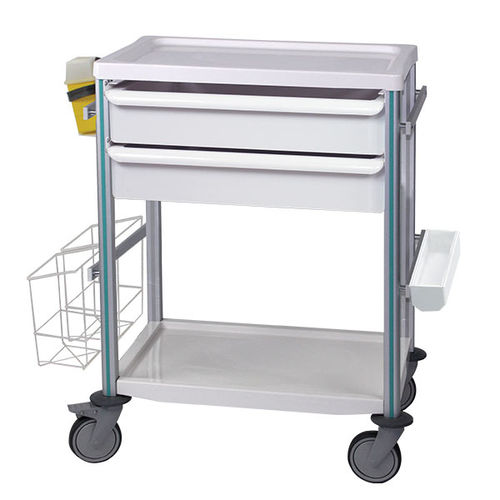 Wagen für Kliniken - PRATICIMA - Geräte / für Verbandmaterial / anodisiertes Aluminium