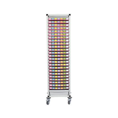 Schrank auf Rollen - Modulo® - PRATICIMA - mit Behältern / Aluminium / mit Doppelmodul