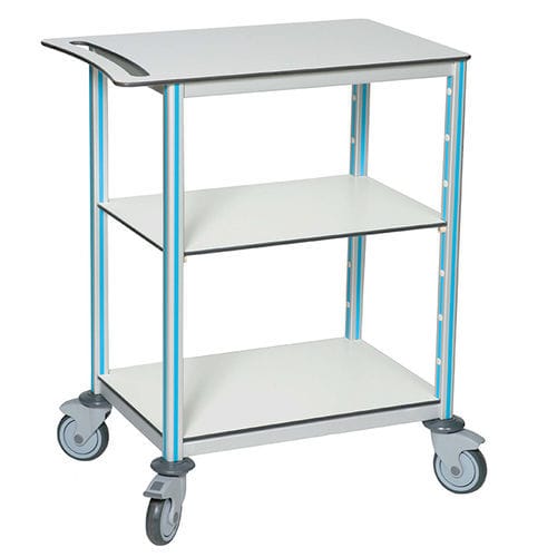 Medizinischer Wagen - Agily® - PRATICIMA - für Verbandmaterial / anodisiertes Aluminium / 1 Regalbrett