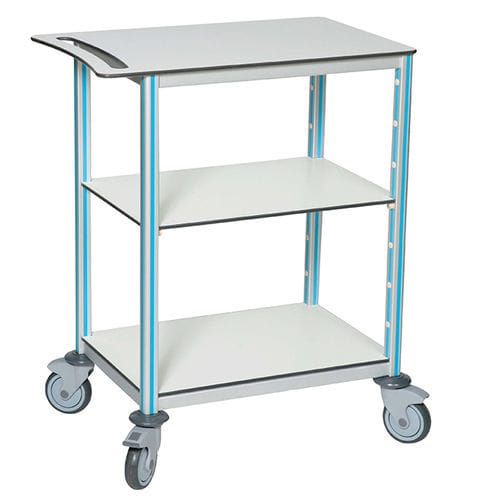 Medizinischer Wagen - Agily® compact - PRATICIMA - Pflege / anodisiertes Aluminium / 1 Regalbrett