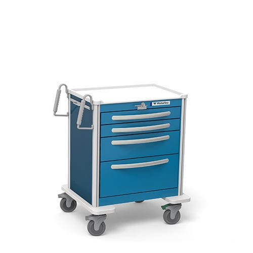 Notfallwagen - USBLA-3369-ELB - Waterloo Healthcare - Aluminium / 4 Schubladen