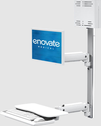 Medizinisch Computer-Arbeitsplatz - MCR-ARM00011 - Enovate - wandmontiert / höhenverstellbar / neigbar