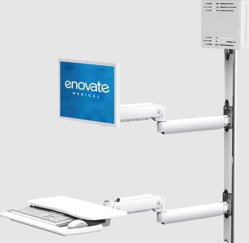 Medizinischer Computer-Arbeitsplatz - ARM00037 - Enovate - wandmontiert / höhenverstellbar