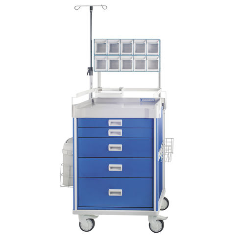 Wagen für Anästhesie - QT41B27K33669B - Logiquip - für Transport / Aluminium / 5 Schubladen