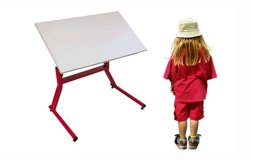 Höhenverstellbare Ergotherapie-Tisch - ergo Skater - Möckel Feinmechanik - auf Rollen / für Kinder