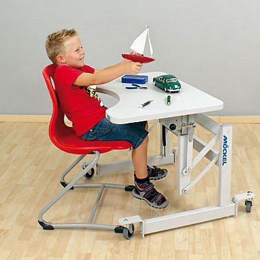 Höhenverstellbare Ergotherapie-Tisch - ergo S 52R - Möckel Feinmechanik - auf Rollen / für Kinder