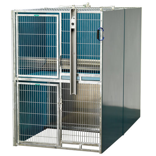Tierkäfig für Hunde - T-KENNEL QUAD - Shor-Line - 2 Abteile / zwei Brücken / PVC