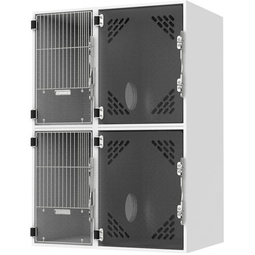 Modularer Tierkäfig - OPTION A - Shor-Line - Edelstahl / Polycarbonat