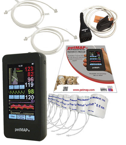 Multiparameter-Monitor / Handgerät - 7454 petMAP + II - Ramsey Medical - Temperatur / Herzfrequenz / NIBP
