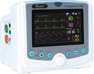 Tragbarer Multiparameter-Monitor - GRADYVET 9100 - Grady Medical Systems - SpO2 / NIBP / RESP